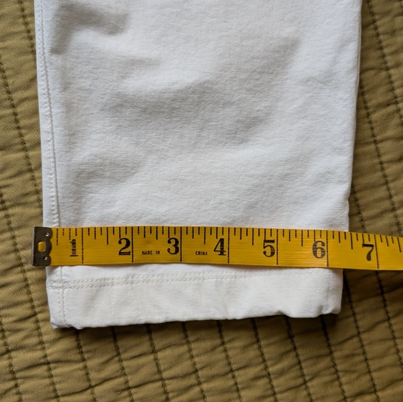 Lululemon Women's White Woven Stretch Pants Side Zipper Pocket Size 32 - Picture 13 of 16